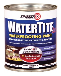 Rust-Oleum Zinsser 5024 1-Quart Watertite-Lx Latex Mold and Mildew Proof Paint